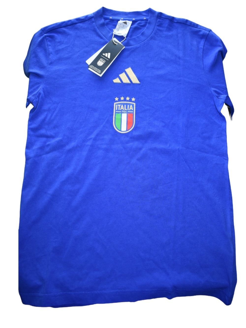 Adidas Italia Tee in Royal Blue with Logo